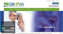 Desktop Screenshot of gbihpba.org.uk
